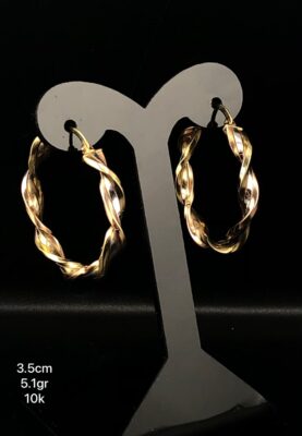 Arracada de oro en 10k